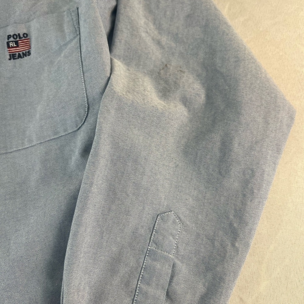 Ralph Lauren Jeans Co Shirt Mens Small Blue Button Down Oxford Pony Logo Casual - Picture 3 of 9